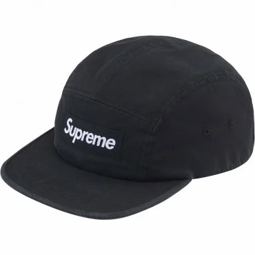 SUPREME - Boné Washed Chino Twill Camp Cap "Preto"